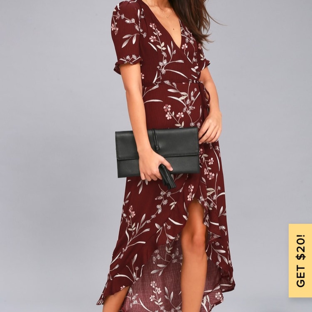 Lulu’s Burgundy High Low Dress